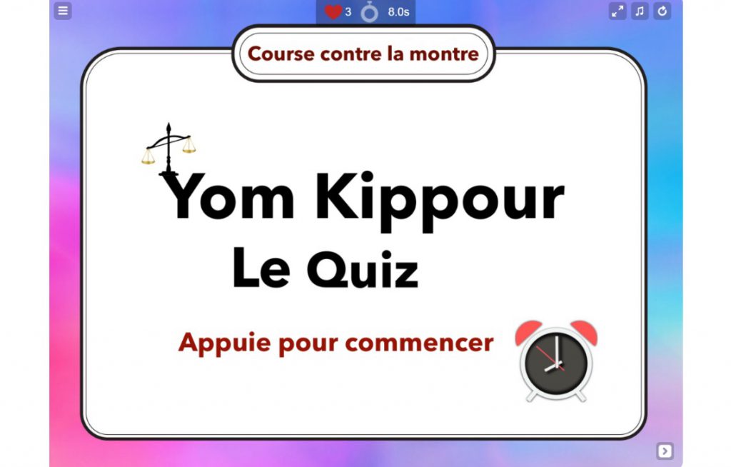 Yom Kippour « Le Quiz » par Ji Tap